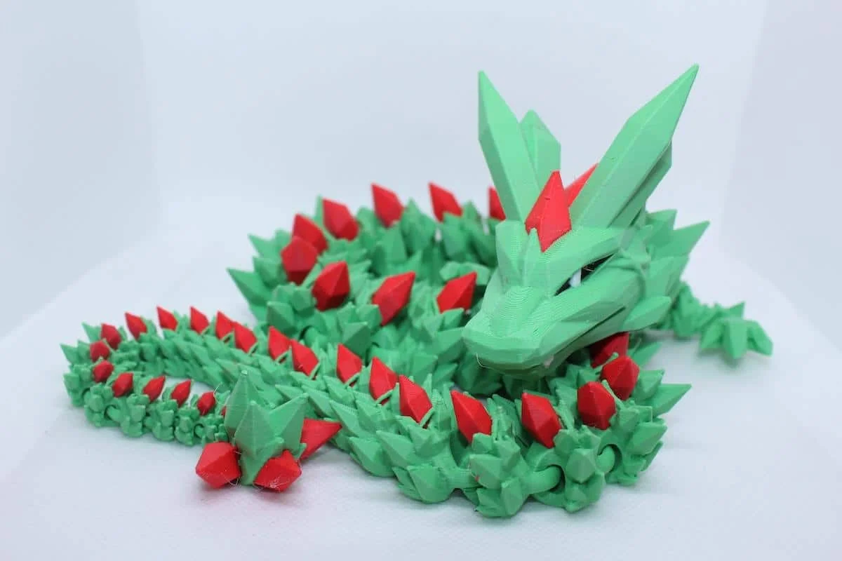 Grass Green with Red Crystals