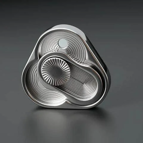Triangle Spinner Flip Coin EDC Fidget Push Coin Decompression Hand Toy Handle Piece Fidget Spinner Fun Toy