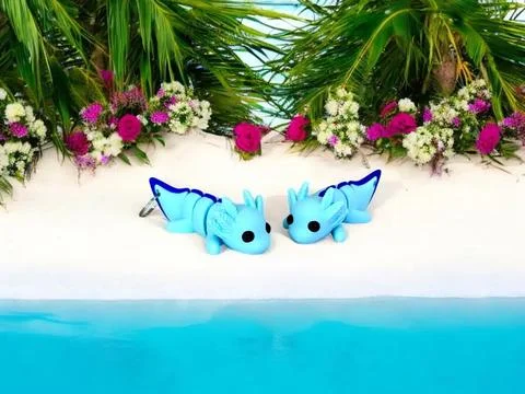 Flexi Baby Axolotl Keyring - Image 3