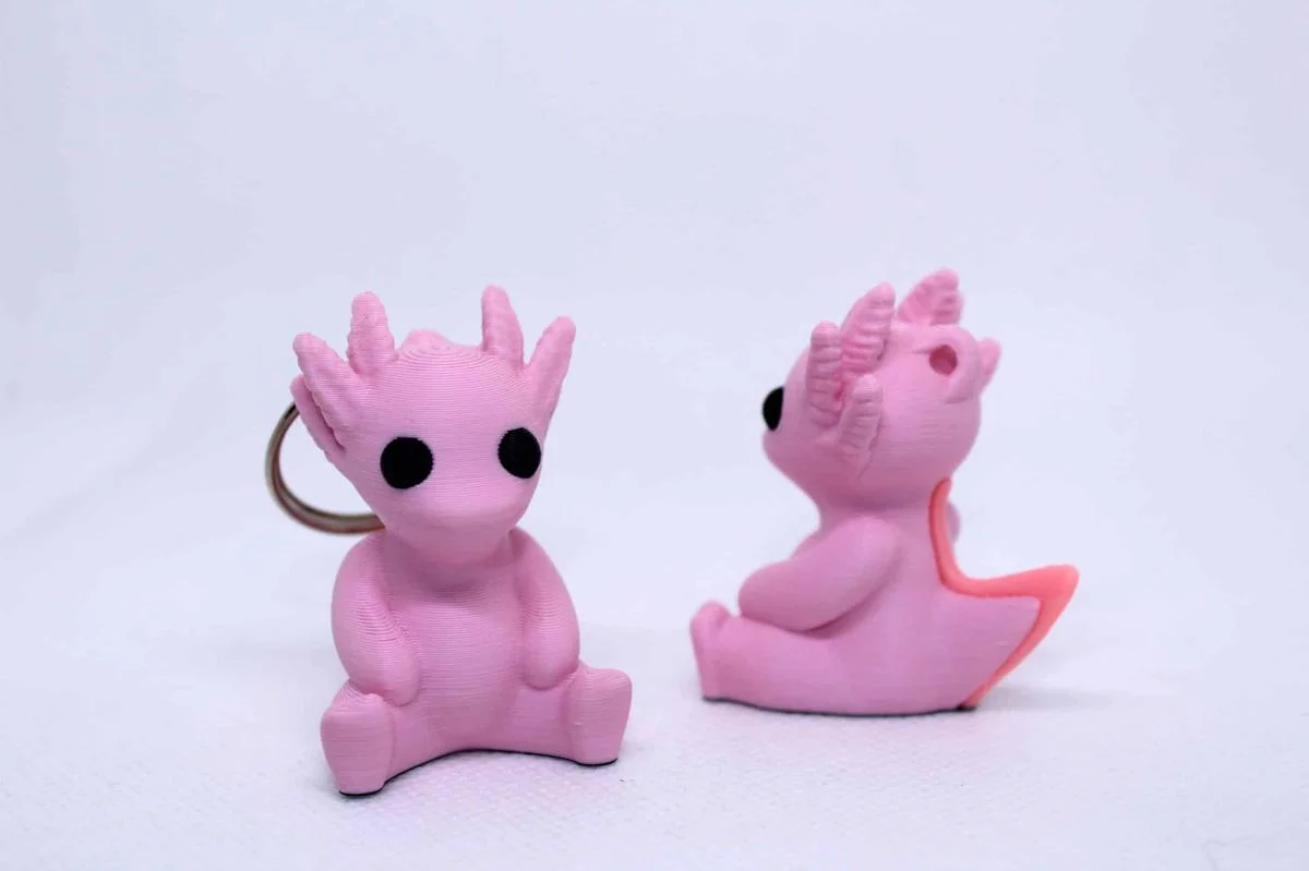 Axolotl Sculpture Keyring
