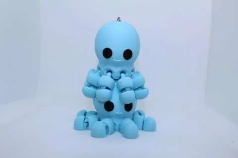 Cute Flexi Octopus Keyring