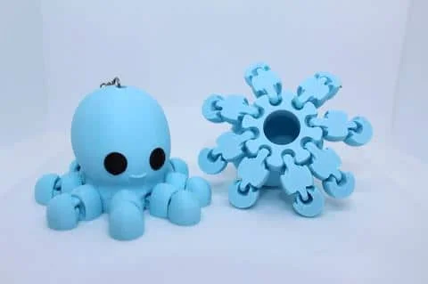 Cute Flexi Octopus Keyring - Image 2
