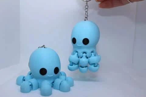 Cute Flexi Octopus Keyring - Image 3