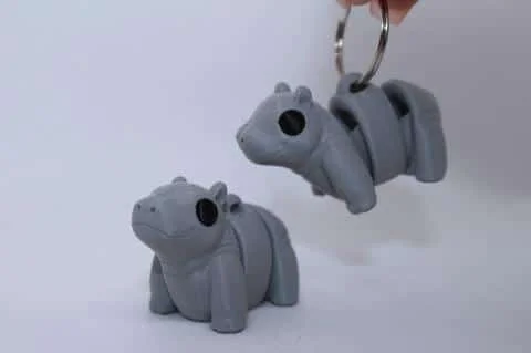 Flexi Baby Hippo Keyring