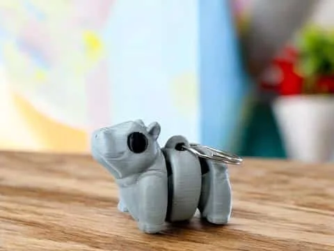 Flexi Baby Hippo Keyring - Image 2