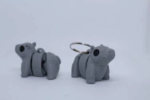 Flexi Baby Hippo Keyring - Image 3