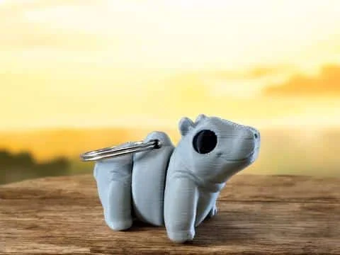 Flexi Baby Hippo Keyring - Image 4