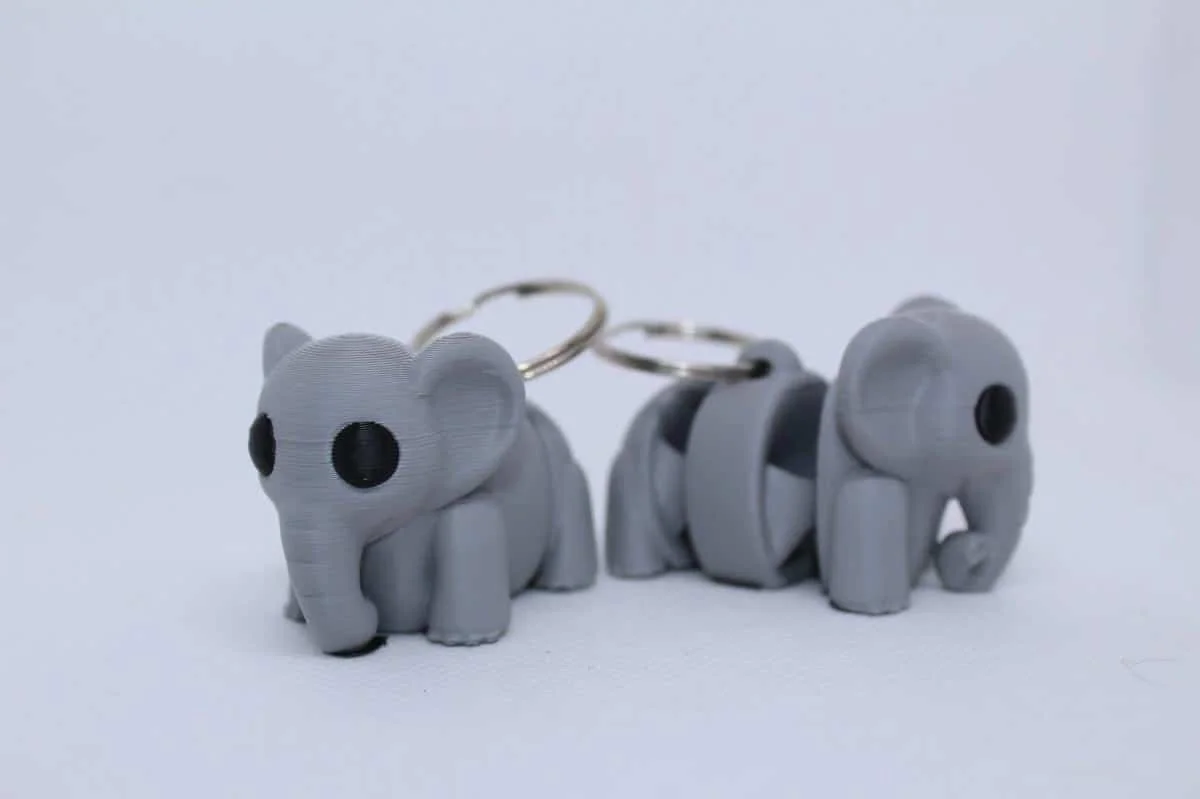 Flexi Baby Elephant Keyring