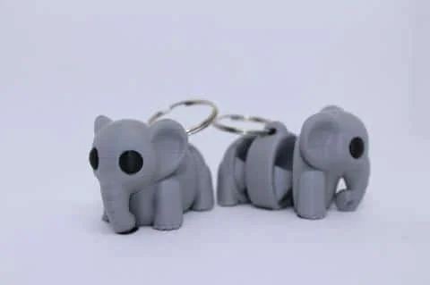Flexi Baby Elephant Keyring