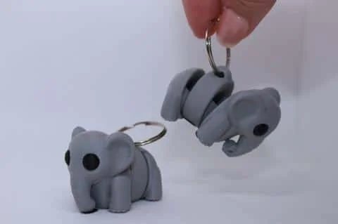 Flexi Baby Elephant Keyring - Image 2