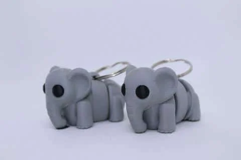 Flexi Baby Elephant Keyring - Image 3