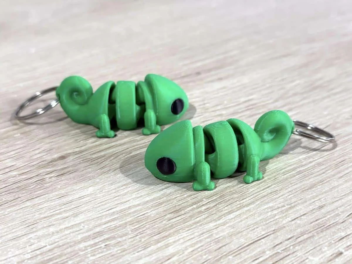 Flexi Baby Chameleon Keyring