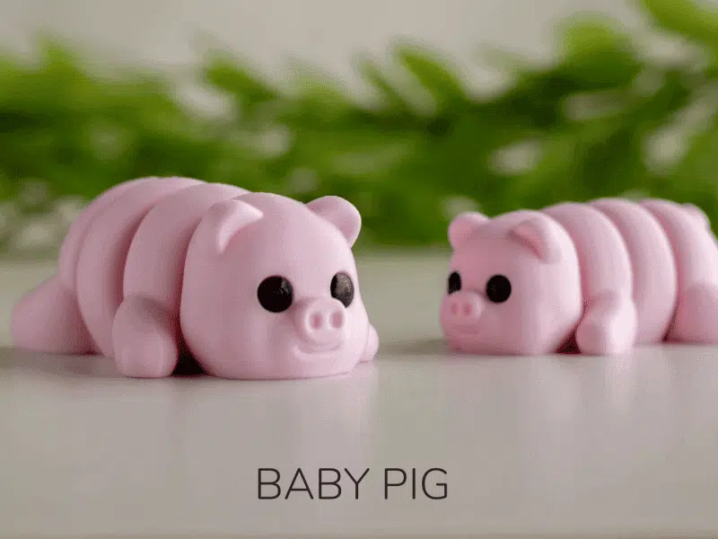 Flexi Baby Pig Keyring